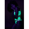 Ouch! Glow Body à encolure grecque Vert Fluo